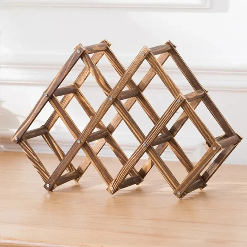 Wooden Wine Rack Wine Holders Kitchen Assembled Display Stand Organizer Bar Storage Bar Wine Cabinet Wine Bottle Display Rack