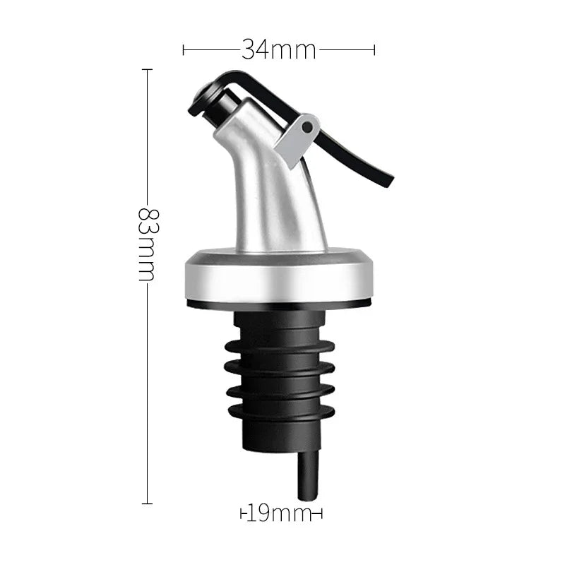 New Olive Oil Dispenser Sprayer Liquor Oil Bottle Stopper Lock Wine Pourers Flip Lock Plug Seal Leak-proof Nozzle Kitchen Tools