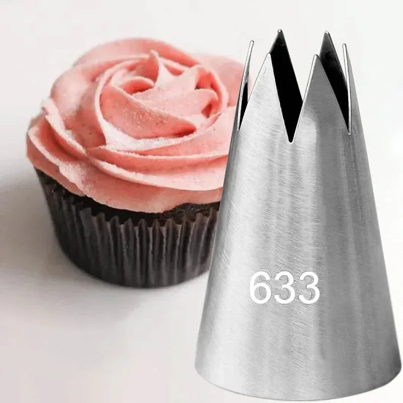 Large Size Open Star Cream Pastry Tip Russian Rose Flower Icing Piping Nozzles Cookie Cupcake Decorating Cake Nozzles 1M 4B 9FT