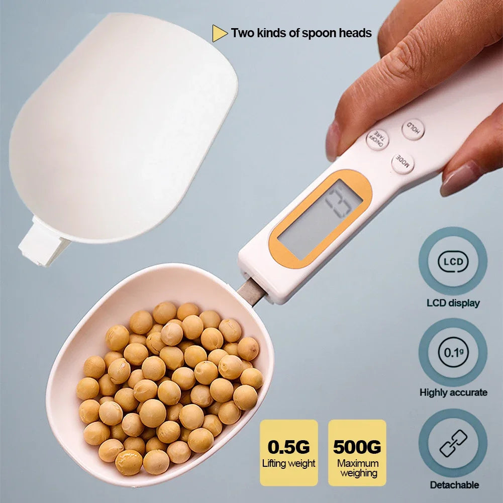 Large Spoon Electronic Kitchen Scale 500g 0.1g LCD Digital Measuring Spoon Scale Food Flour Baking Kitchen Tool For Milk Coffee