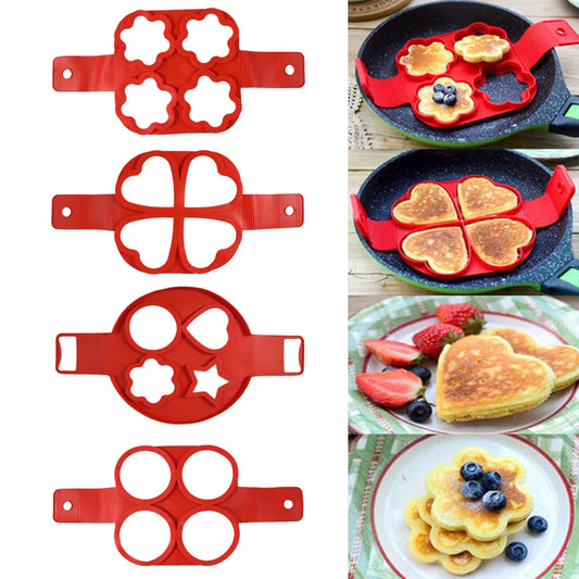 Egg Pancake Ring Non-stick Pancake Machine Mold Silicone Egg Pot Frying Molding Machine for Kitchen Baking Accessories