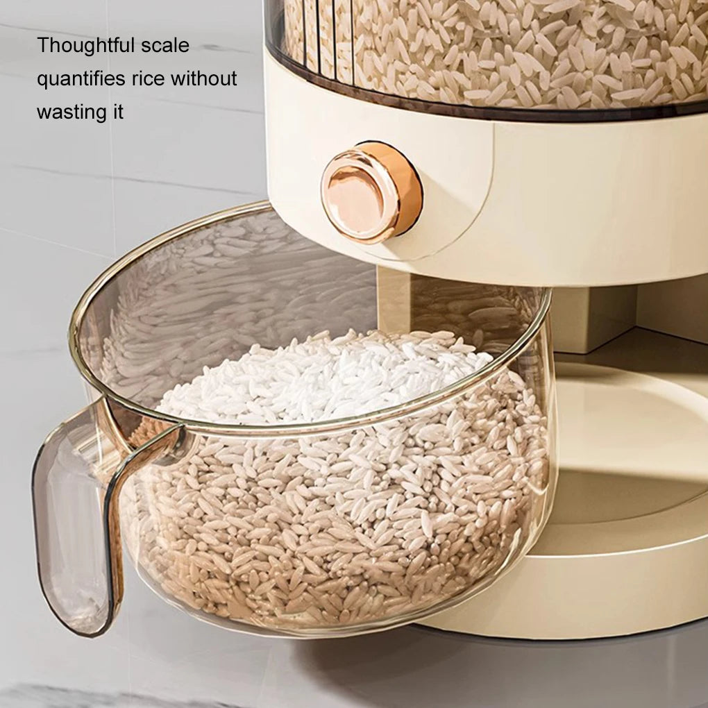 10KG Automatic Rice Dispenser Insect-Proof Sealed Grain Cereal Dispenser Keep Dry Fresh Kitchen Grain Container Large Capacity