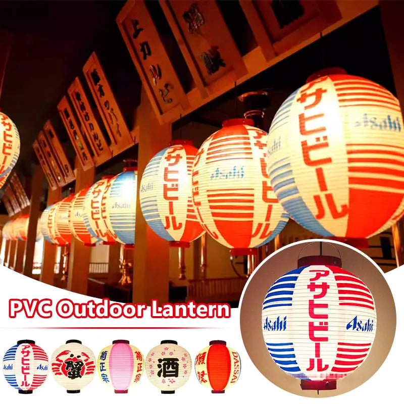 Japanese Style Lanterns PVC Waterproof Sake Izakaya Sushi Lamian Noodles Korean Cuisine Restaurant Advertising Sign Party Decor