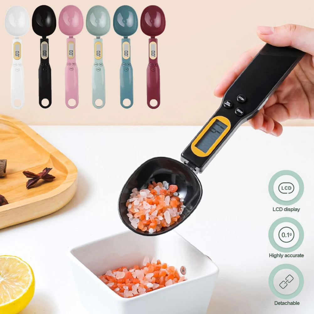 Large Spoon Electronic Kitchen Scale 500g 0.1g LCD Digital Measuring Spoon Scale Food Flour Baking Kitchen Tool For Milk Coffee